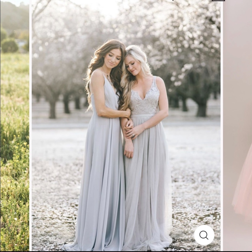 New Morning Lavender Audrey Tulle Gown in Grey - Picture 5 of 11